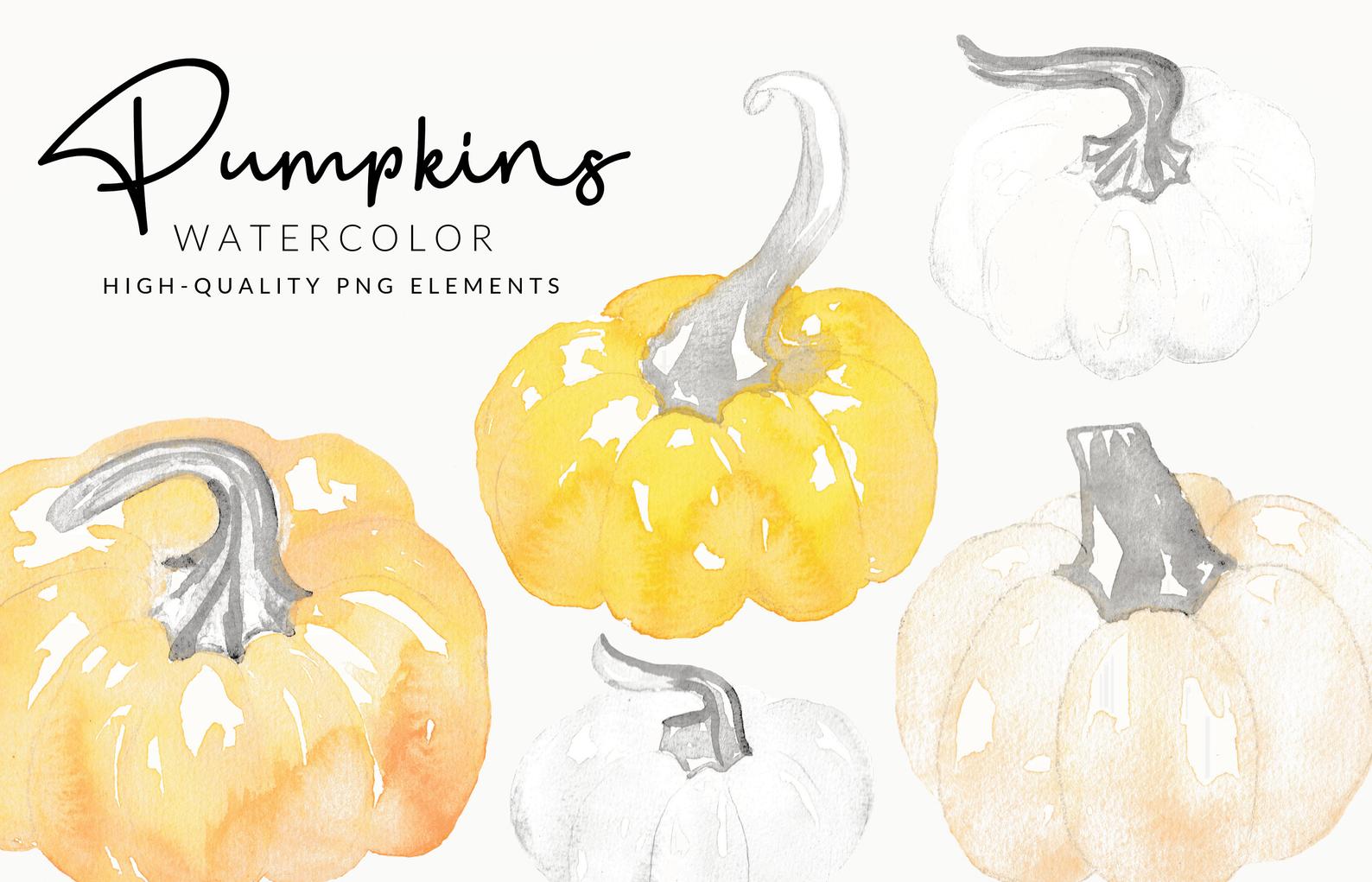 watercolor pumpkin  clipart Digital Clipart watercolor autumn fall clipart PNG